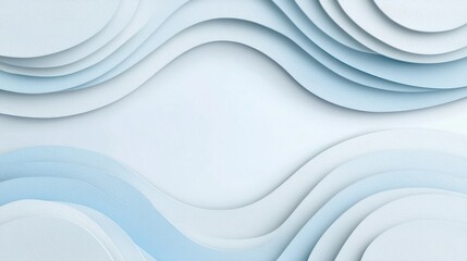 Obraz premium Subtle overlapping circular patterns in gray and light blue on a clean white background for modern design aesthetics