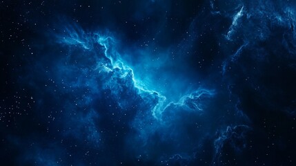 Obraz premium Futuristic technology-inspired abstract background with blue overlapping layers on a dark gradient space, perfect for modern digital and creative design projects.