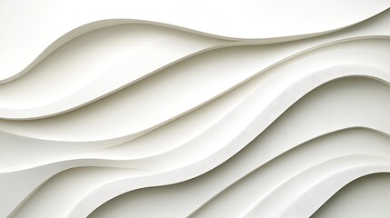 Obraz premium Abstract White Architectural Wave Design