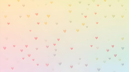 Fototapeta premium A dreamy Valentine vector design with scattered hearts floating on a pastel gradient
