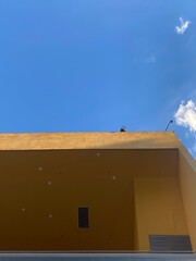 Blue sky in contrast with a building