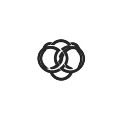 Fototapeta premium Abstract Interlocking Circles Design Graphic Art