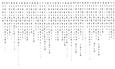 Abstract binary code background falling streaming,matrix pattern