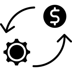 Financial Transaction glyph icon