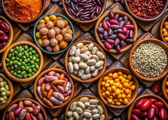 Beans Delightful Photography, Vibrant Bean Still Life, Gourmet Bean Art