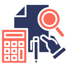 Accounting glyph color icon