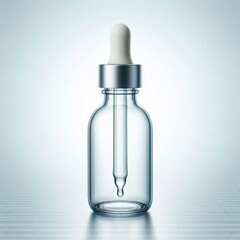 Isolated dropper on a clear backdrop