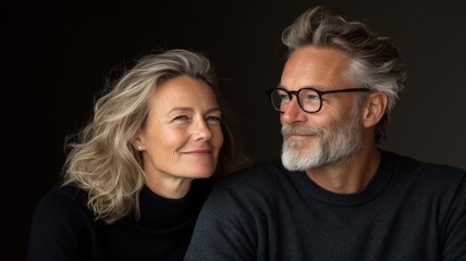 Retired couple enjoying quality time together in a cozy indoor setting, sharing smiles and memories while embracing their new phase of life