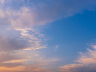 冬の夕暮れの空と雲06