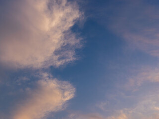 Obraz premium 冬の夕暮れの空と雲03