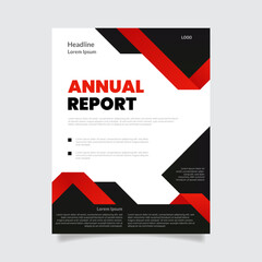 Annual report red brochure flyer