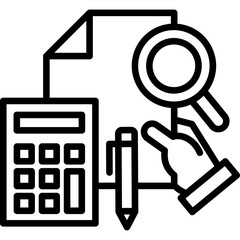 Accounting line icon
