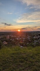 sunset over the river