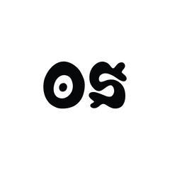 OS monogram logo design letter text name symbol monochrome logotype alphabet character simple logo
