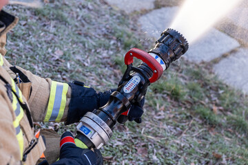 Fototapeta premium Training operation at the Berlin training fire station 2500
