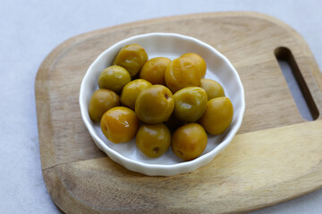 Pickled Chinese plums or Japanese apricots