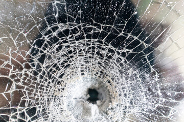 Phone damaged by a bullet.