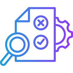 Audit Process line gradient icon