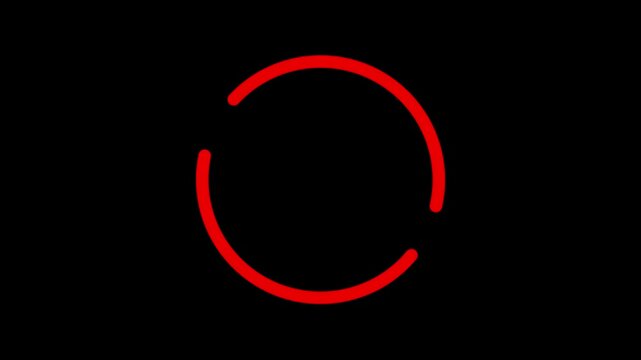 Red Reload Icon Representing Refresh, Update, Sync, Restart, and Cycle for Web and App Interface on black background.







