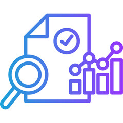 Business Firm line gradient icon