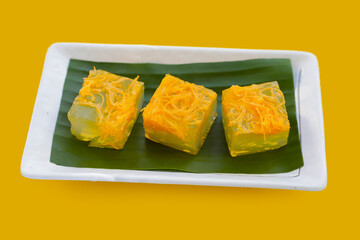 Thai sweet egg floss jelly