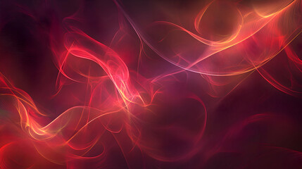 Fototapeta premium A glowing abstract background with swirling red and pink hearts