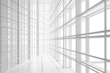 Obraz premium Floating interconnected wireframe grids