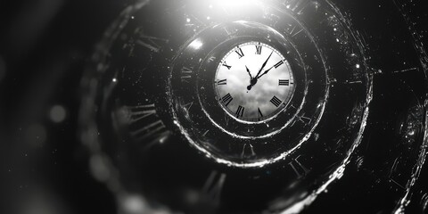 Clock with roman numerals showing the time as 10:30