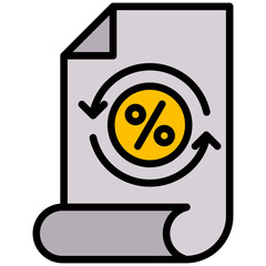 Tax Return lineal color icon