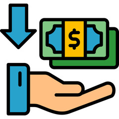 Income lineal color icon