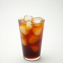 Iced Coffee Glass Closeup - Refreshing Cold Brew