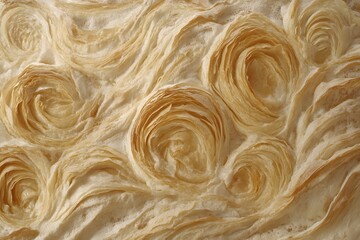 Swirling Pastry Layers: Baked Goods Close-Up