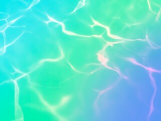 A serene abstract design featuring turquoise and aqua shades blended with soft white streaks, resembling light reflections on water.