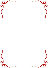 frame for text ribbon in coquette style fit for valentine dinner lunch wedding birthday engagement or any party that is fashionable and chic  In red