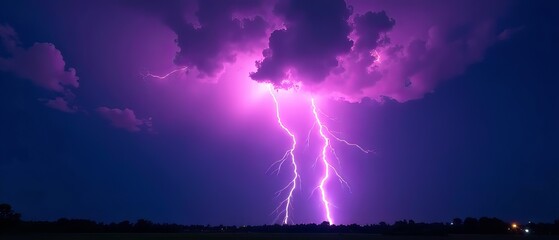 Electric Lightning Storm, Dramatic Sky,  Photorealistic