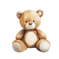 Obraz premium Adorable teddy bear plush toy, perfect for children's rooms and gifts., isolated on a transparent background.