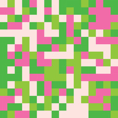 Vibrant Geometric Pattern of Pink, Green, and White
Squares