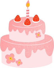 birthday cake with candles