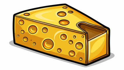 Piece of Cheddar cheese, isolated on white background. High resolution image