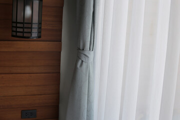White curtains door or window, Room decoration interior