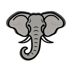 Simple Illustration of elephant head