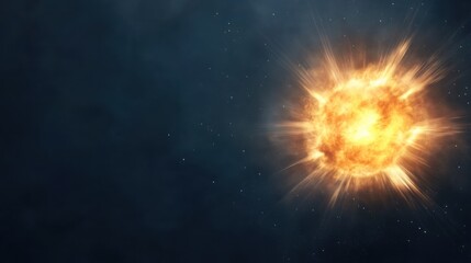 A massive solar flare erupting from the surface of the Sun