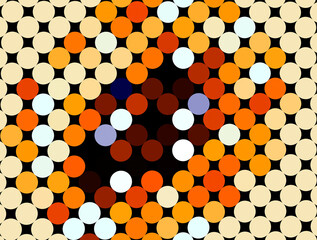 Multicolored polka dots, seamless background