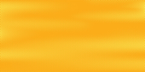 Yellow halftone pattern. Retro comic gradient background. Bright orange pixelated dotted texture overlay. eps 10