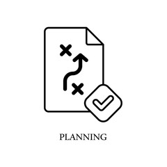 Icon a planning, isolated against a clean background.