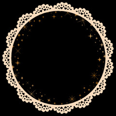 circle frame with stars