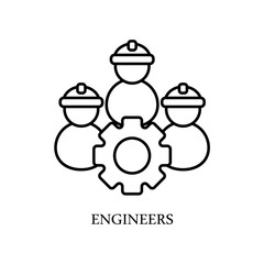 Icon a engineers, isolated against a clean background.