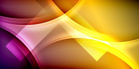 Expressive poster with shadow lines. Features technology, minimalist, and business themes, bright vibrant color schemes