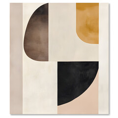 Abstract Geometric Art Print in Earthy Tones 
