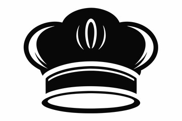 chefs hat line art silhouette vector illustration